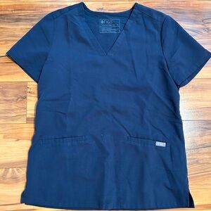 Figs scrub top navy blue size small